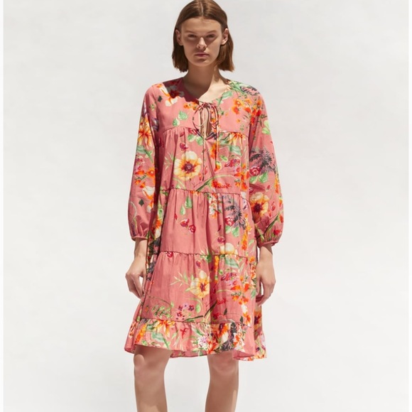 Zara Floral Print Dress - Picture 2 of 7